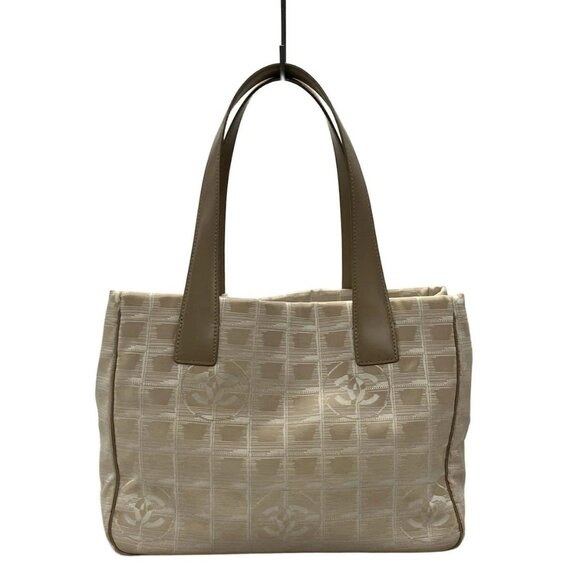 Auth CHANEL New Travel Line Tote PM A20457 Beige Nylon Tote Bag - Picture 3 of 12